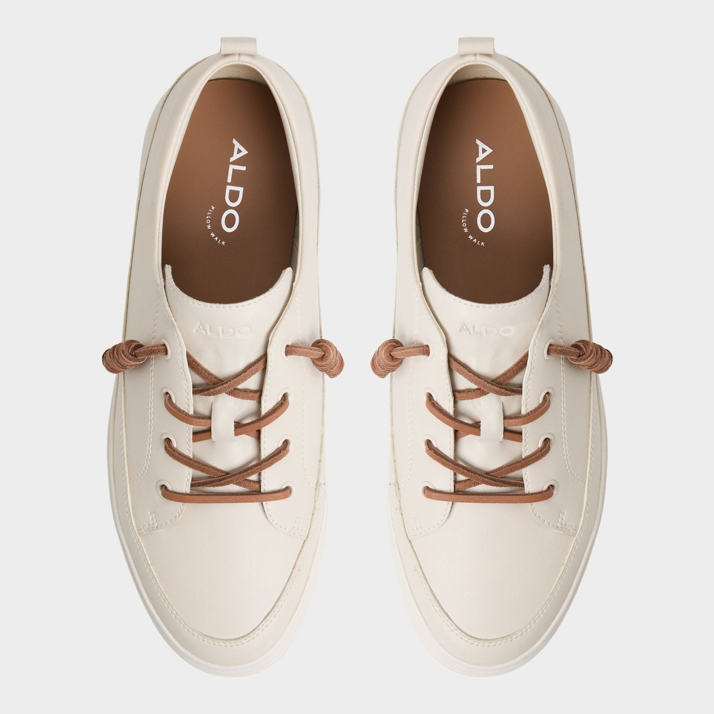 Tristin in White Bone - Low top sneaker, Cup sole - White/Bone