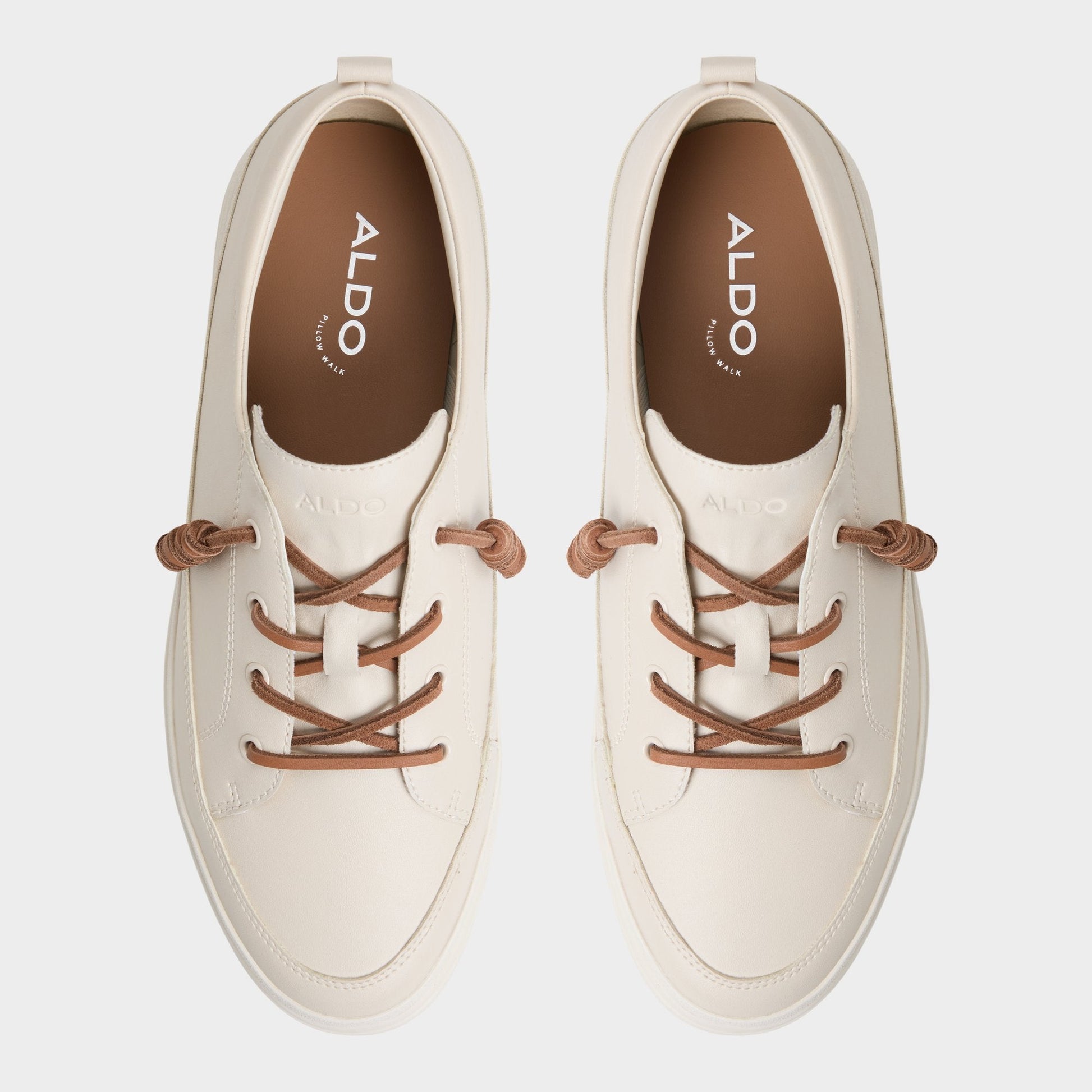 Tristin in White Bone - Low top sneaker, Cup sole - White/Bone