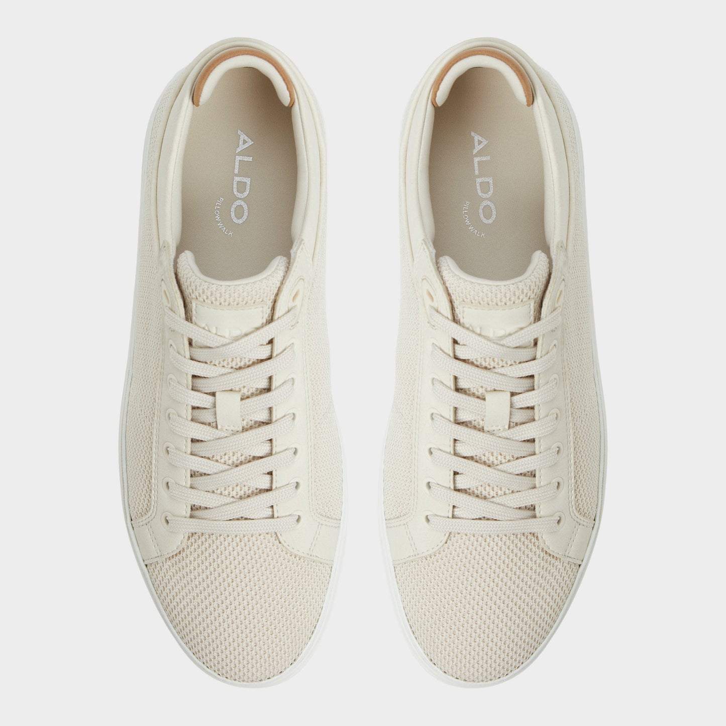 Finespec Bone Synthetic Knit Men's Low top - Low top sneaker - Bone