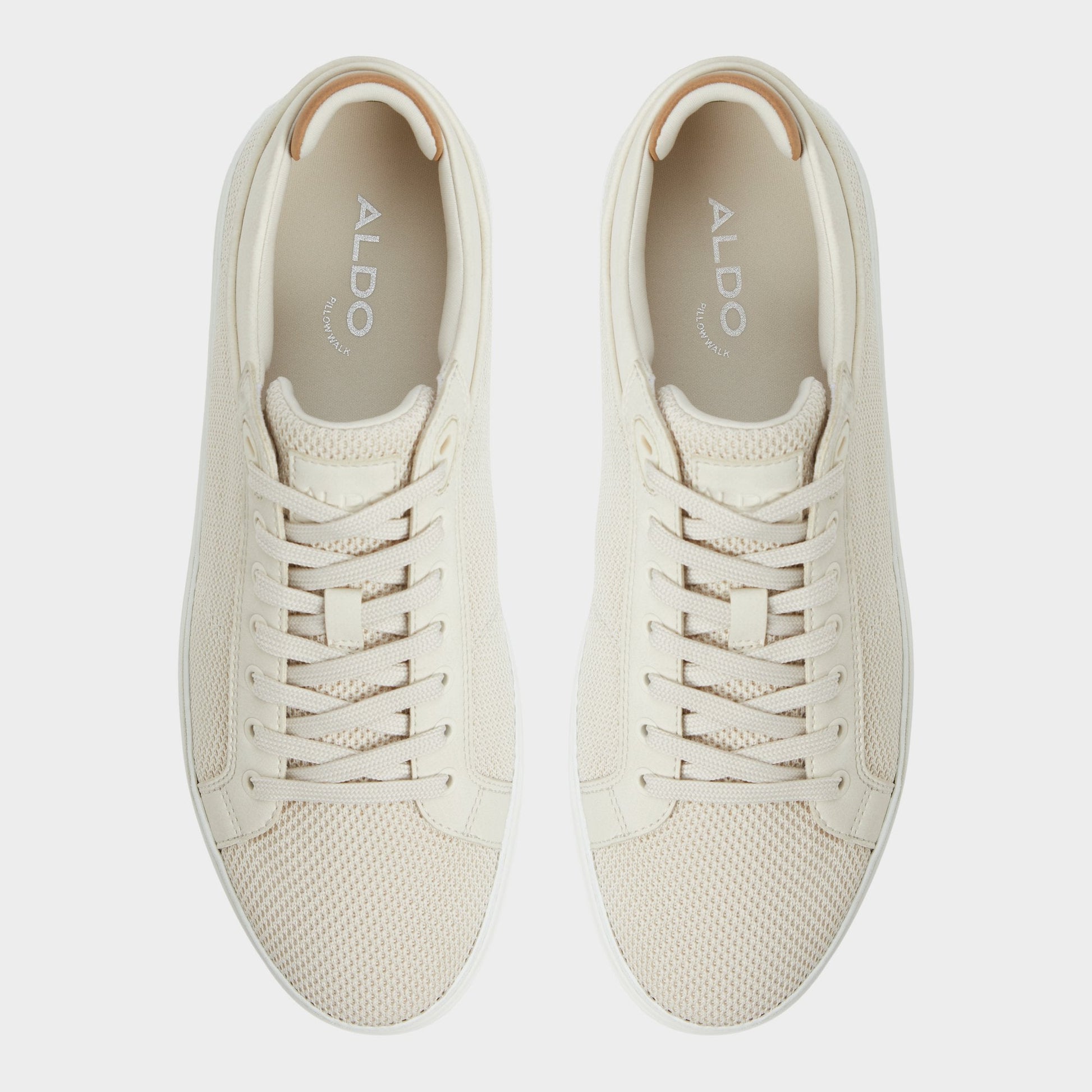 Finespec Bone Synthetic Knit Men's Low top - Low top sneaker - Bone