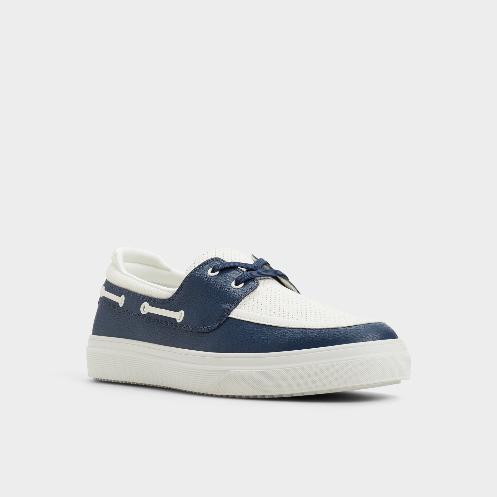 Wildwave White/Navy Men's Casual Shoes - Boat shoe - White/Navy