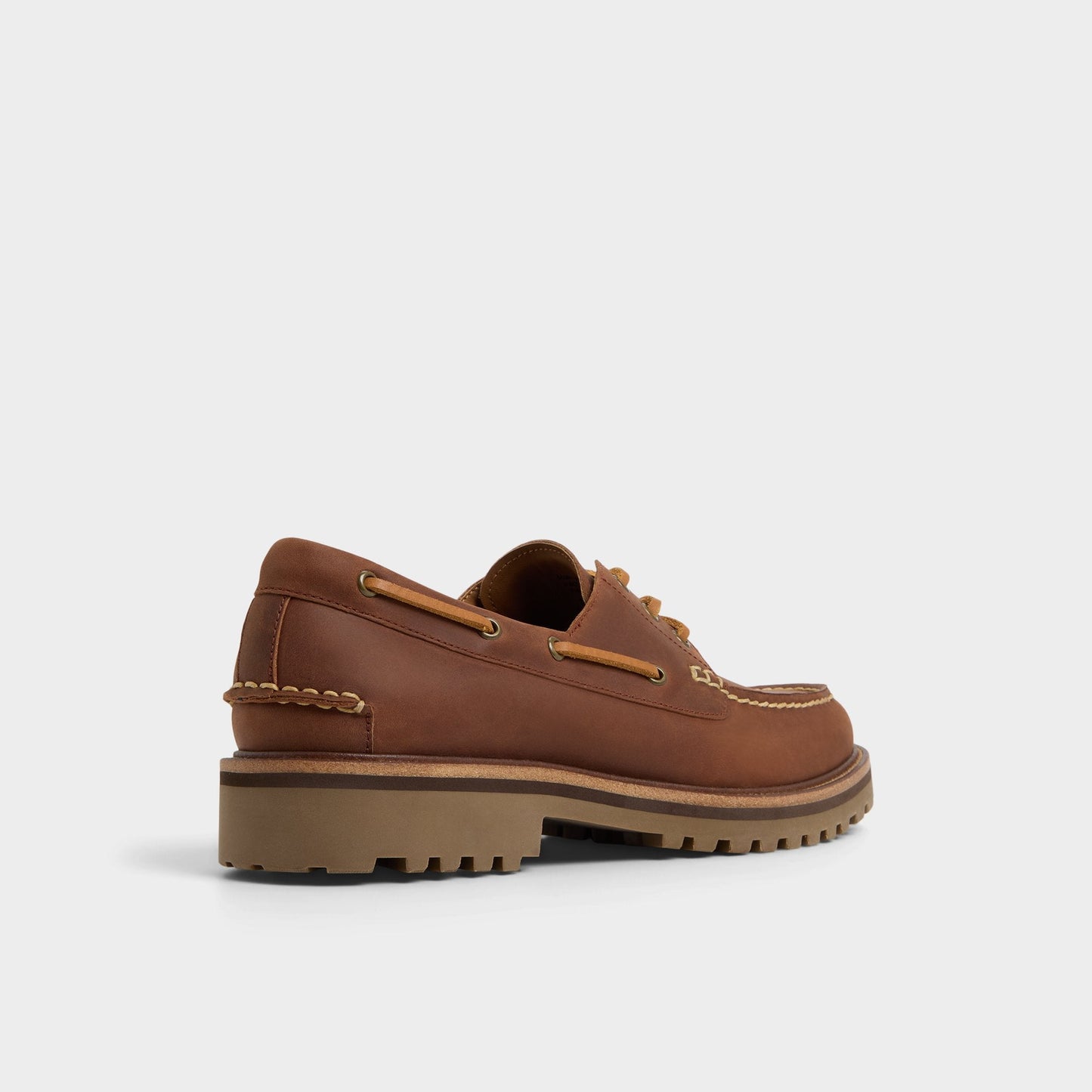 Cedric in Brown Overflow - Boat shoe - Brown overflow