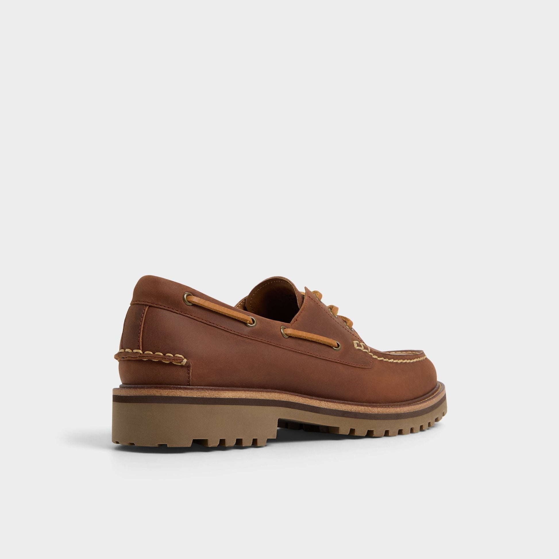 Cedric in Brown Overflow - Boat shoe - Brown overflow