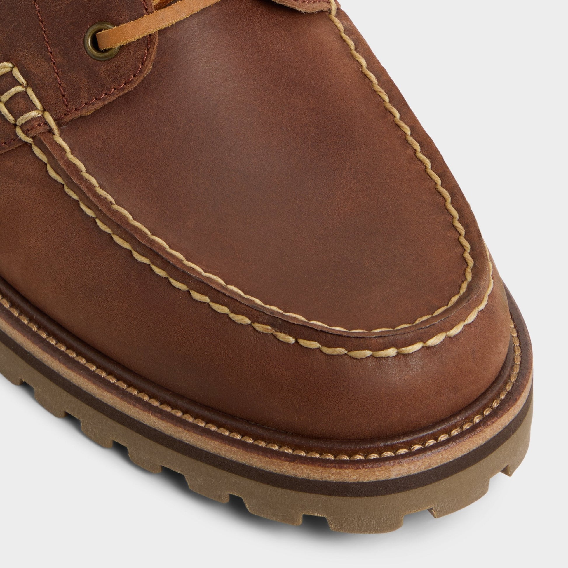 Cedric in Brown Overflow - Boat shoe - Brown overflow