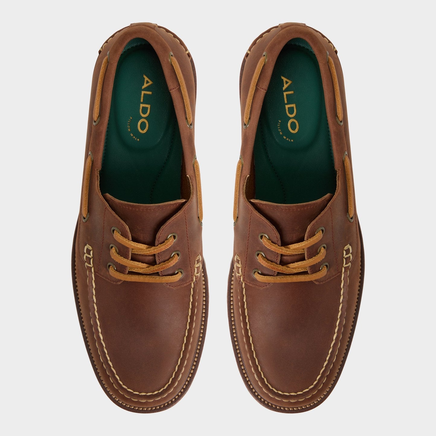 Cedric in Brown Overflow - Boat shoe - Brown overflow