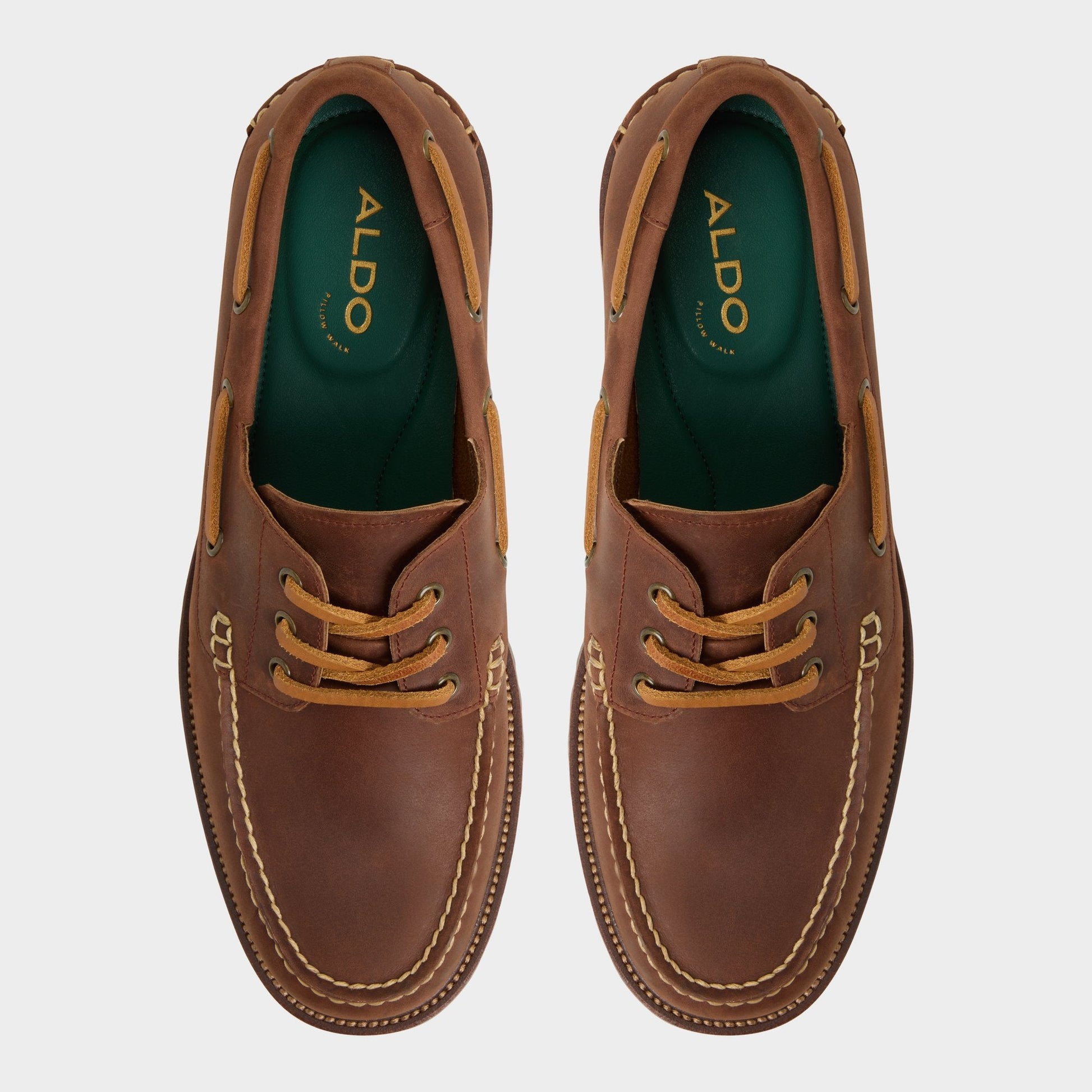 Cedric in Brown Overflow - Boat shoe - Brown overflow