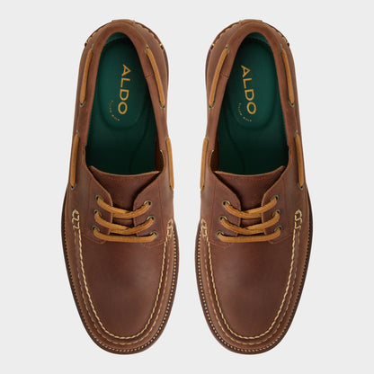 Cedric in Brown Overflow - Boat shoe - Brown overflow