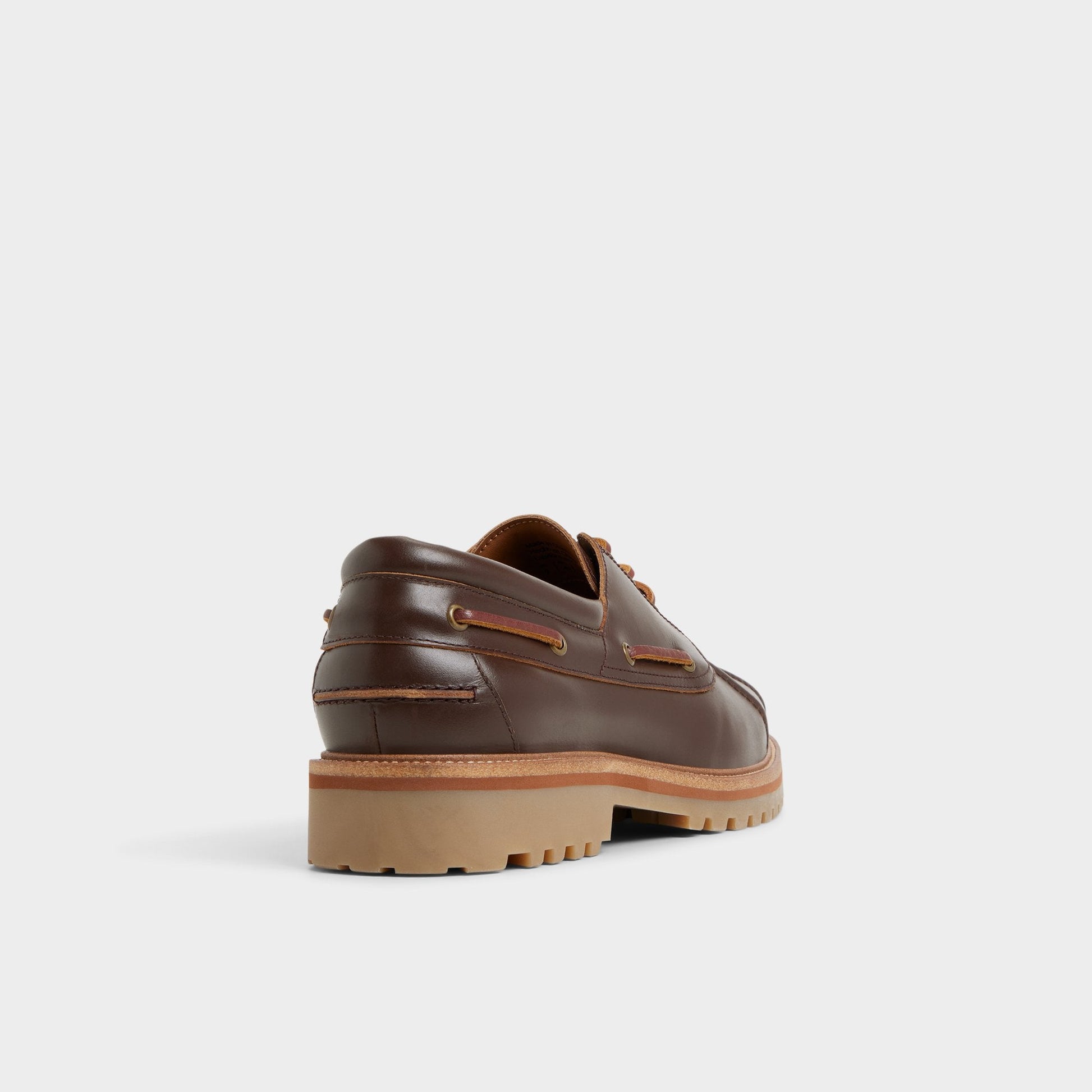 Finn in Medium Brown - Boat shoe, Lug sole - Medium Brown