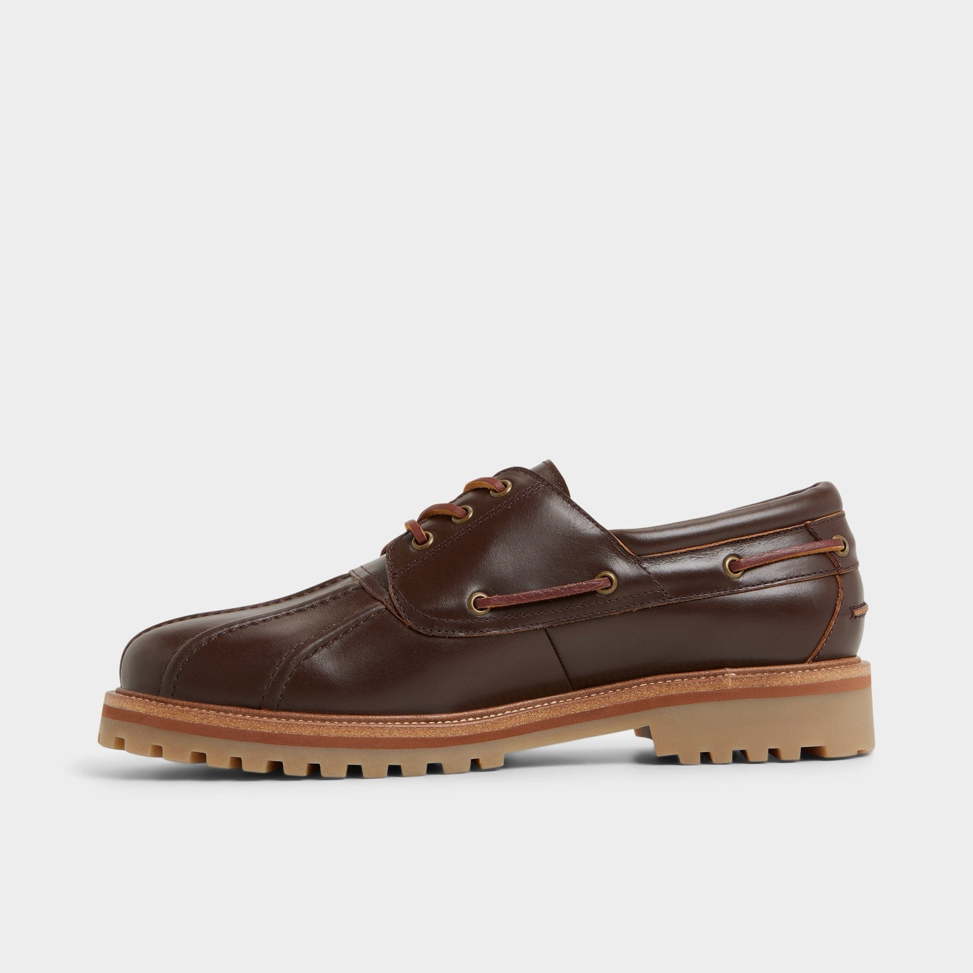Finn in Medium Brown - Boat shoe, Lug sole - Medium Brown