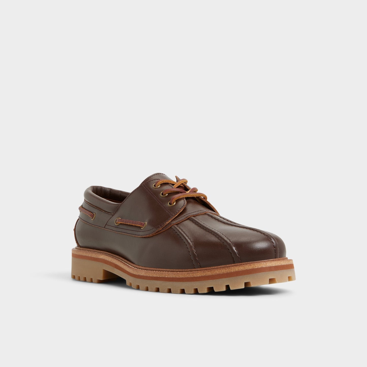 Finn in Medium Brown - Boat shoe, Lug sole - Medium Brown