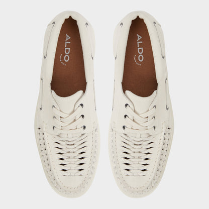 Mikal Ivory Men's Casual Shoes - Boat shoe - Ivory