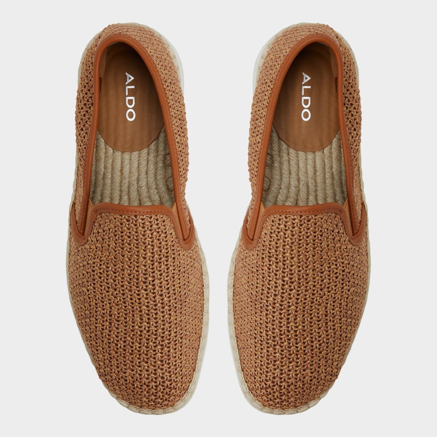 Johnney Cognac Textile Raffia Men's Espadrilles - Espadrille - Cognac