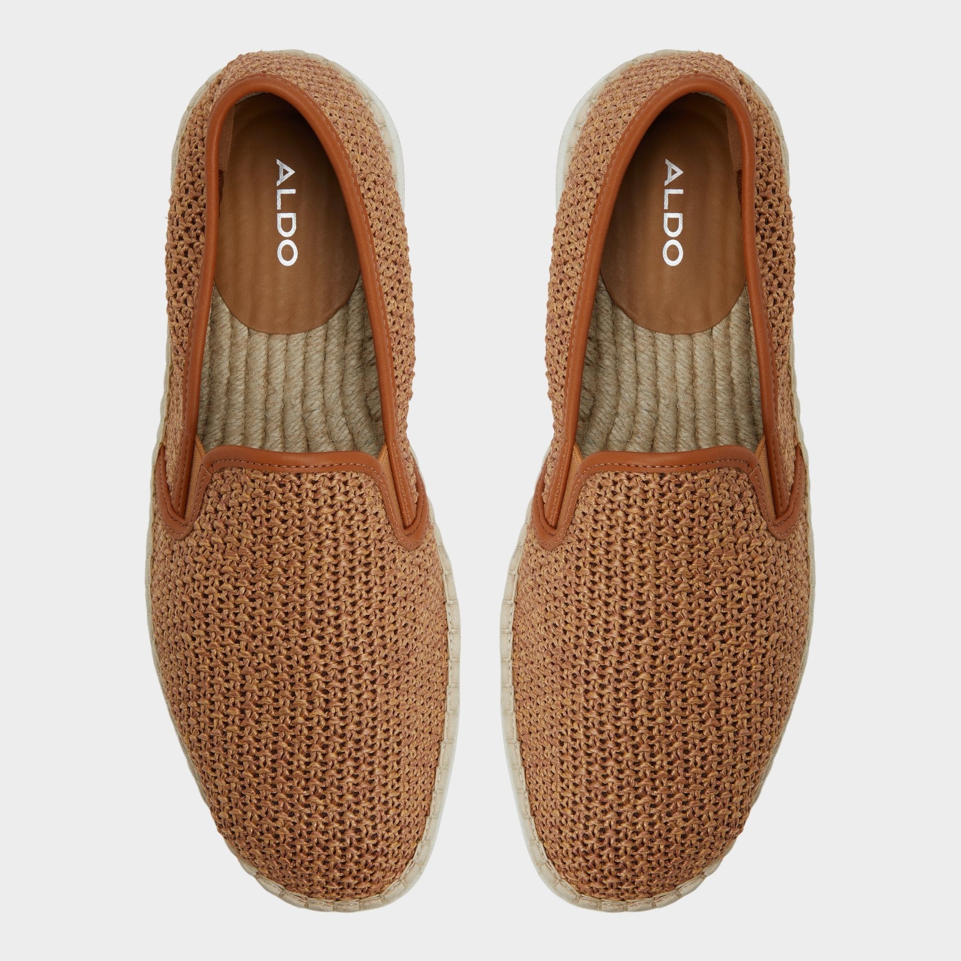 Johnney Cognac Textile Raffia Men's Espadrilles - Espadrille - Cognac