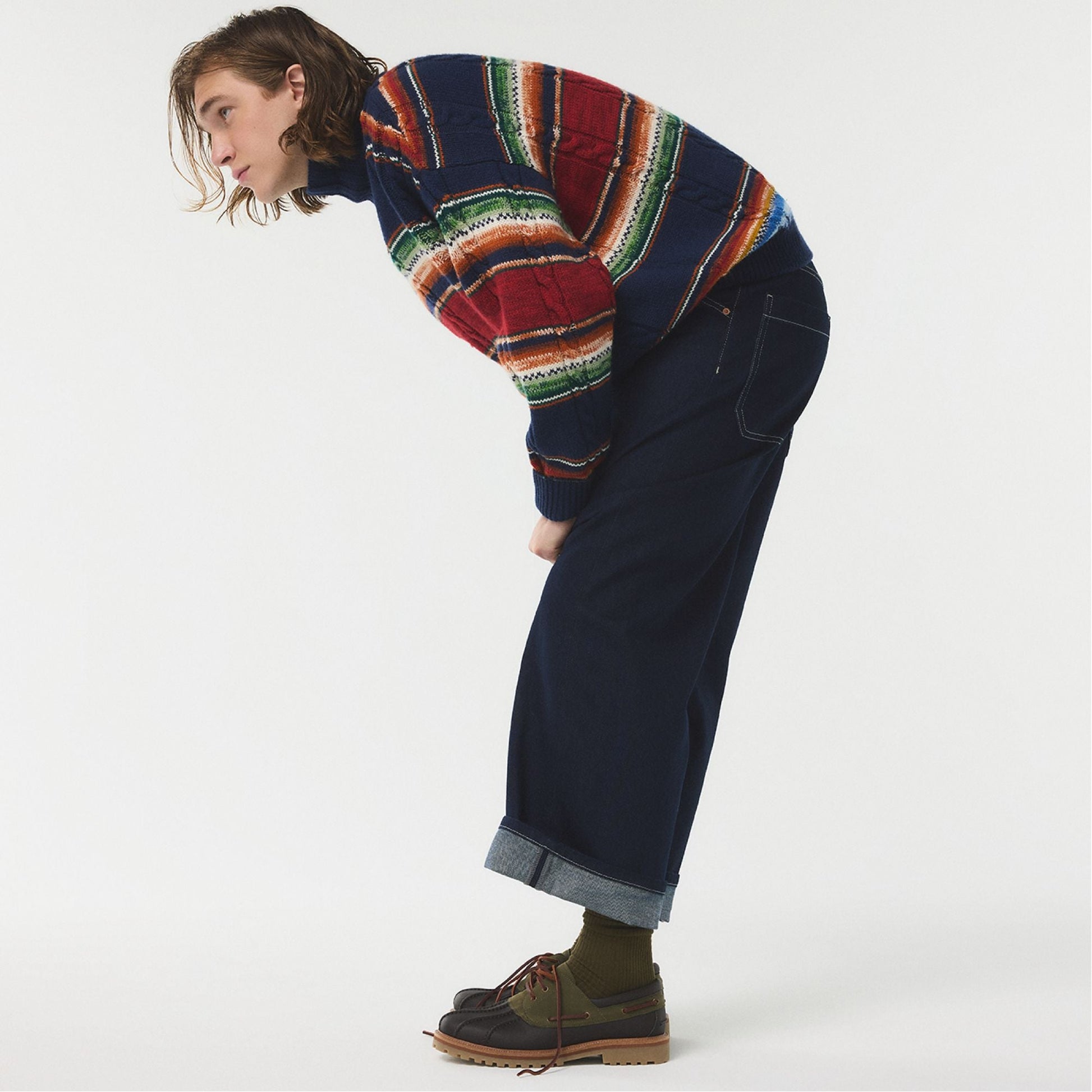 Finn in Brown Primary Multi - Boat shoe, Lug sole - Brown Primary - Multi
