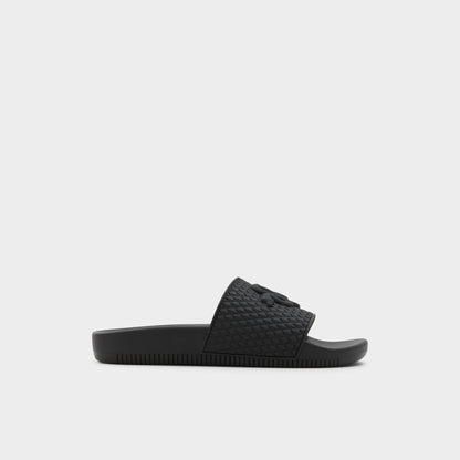 Kedau Black Men's Slides - Slide sandal - Black