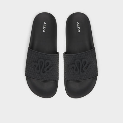 Kedau Black Men's Slides - Slide sandal - Black