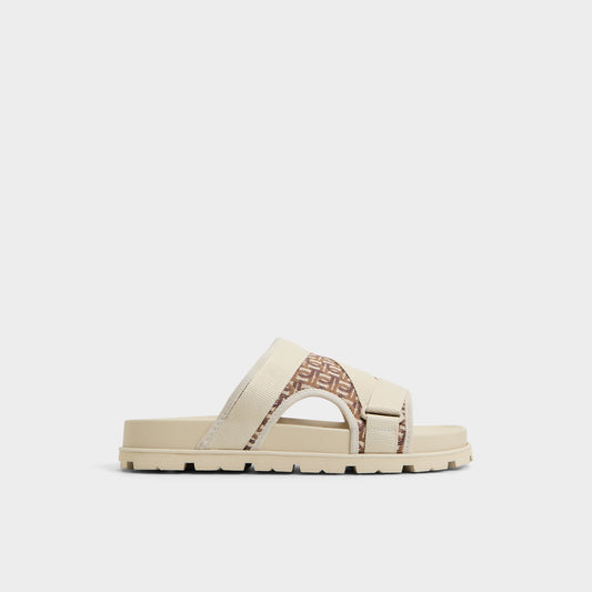 Deniels Medium Beige Men's Slides - Slide sandal - Medium beige