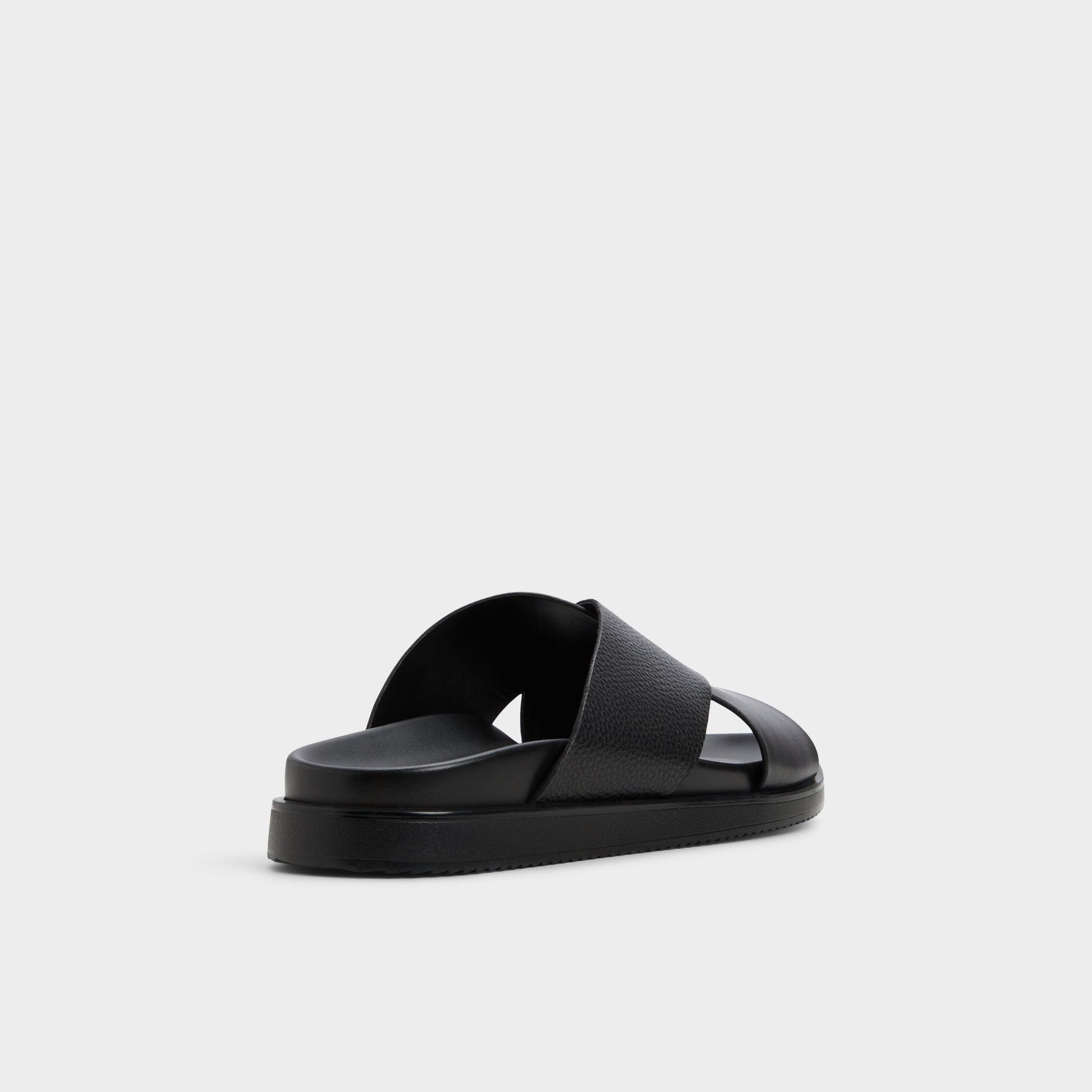Darley Black Men's Sandals & Slides - Strappy flat sandal - Black