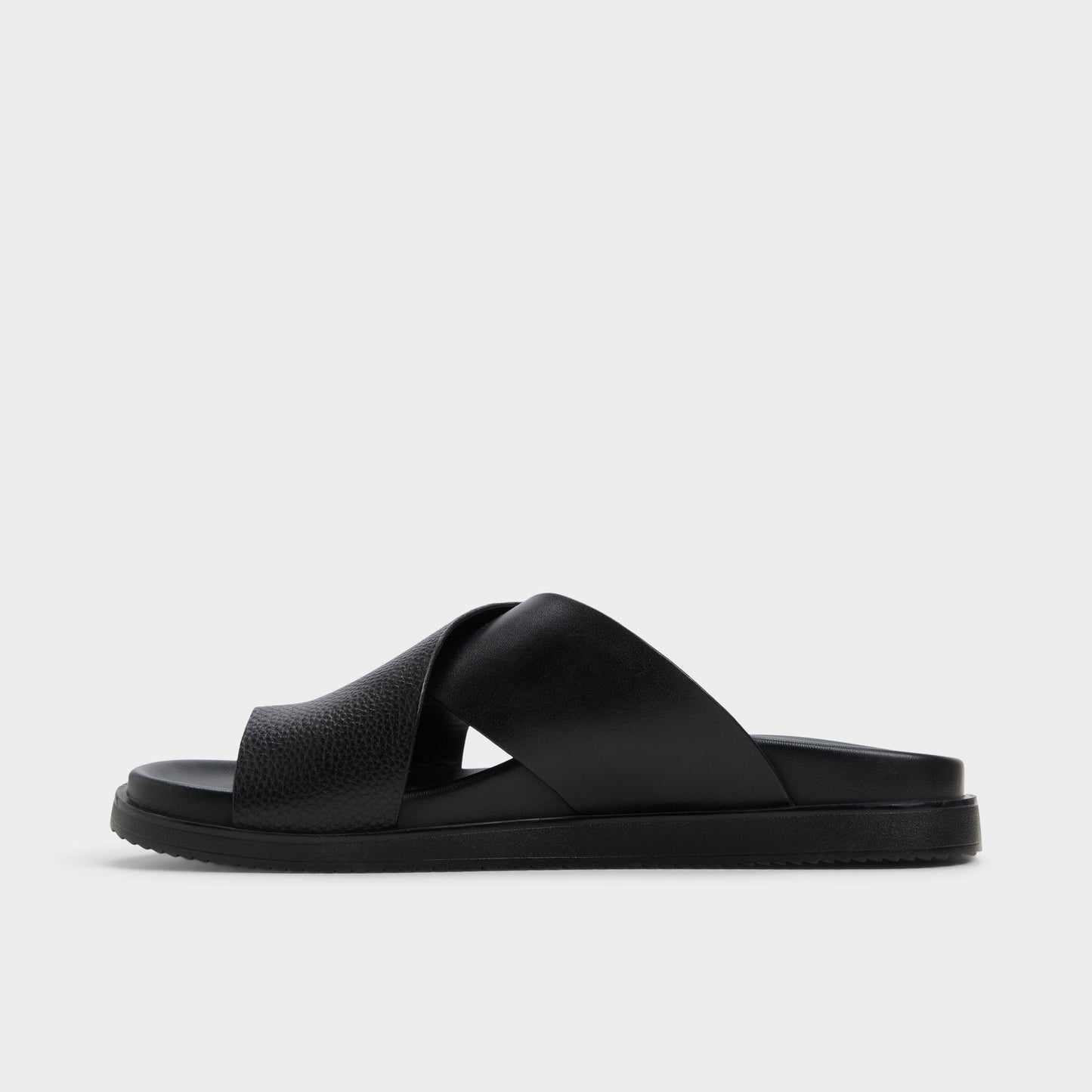 Darley Black Men's Sandals & Slides - Strappy flat sandal - Black