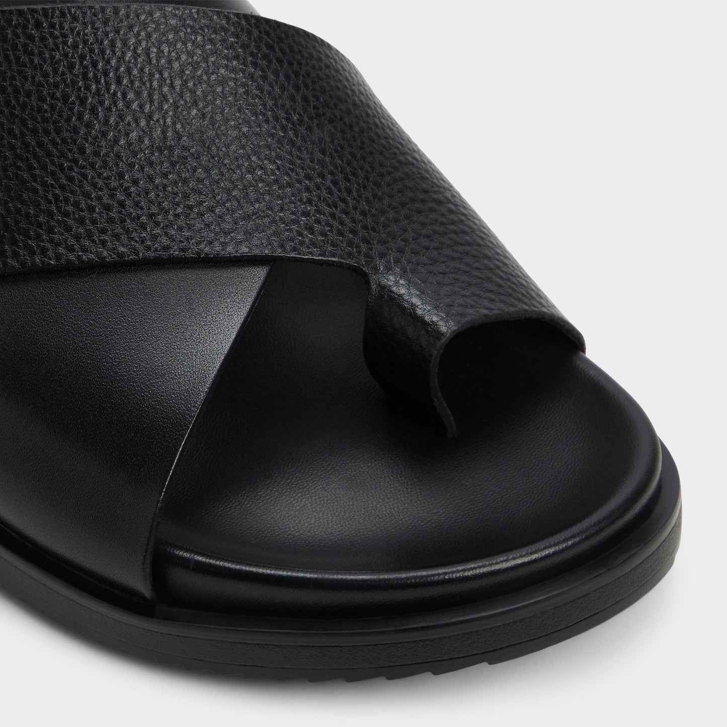 Darley Black Men's Sandals & Slides - Strappy flat sandal - Black