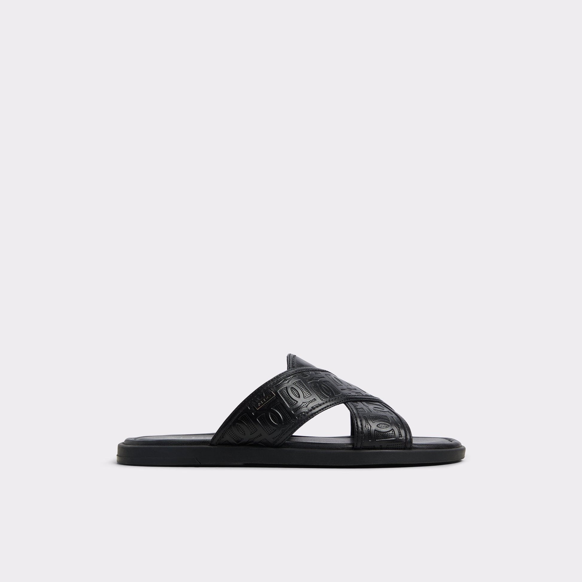 Olino Open Black Men's Slides - Slide sandal - Open black