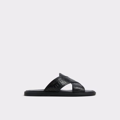 Olino Open Black Men's Slides - Slide sandal - Open black