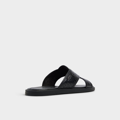 Olino Open Black Men's Slides - Slide sandal - Open black