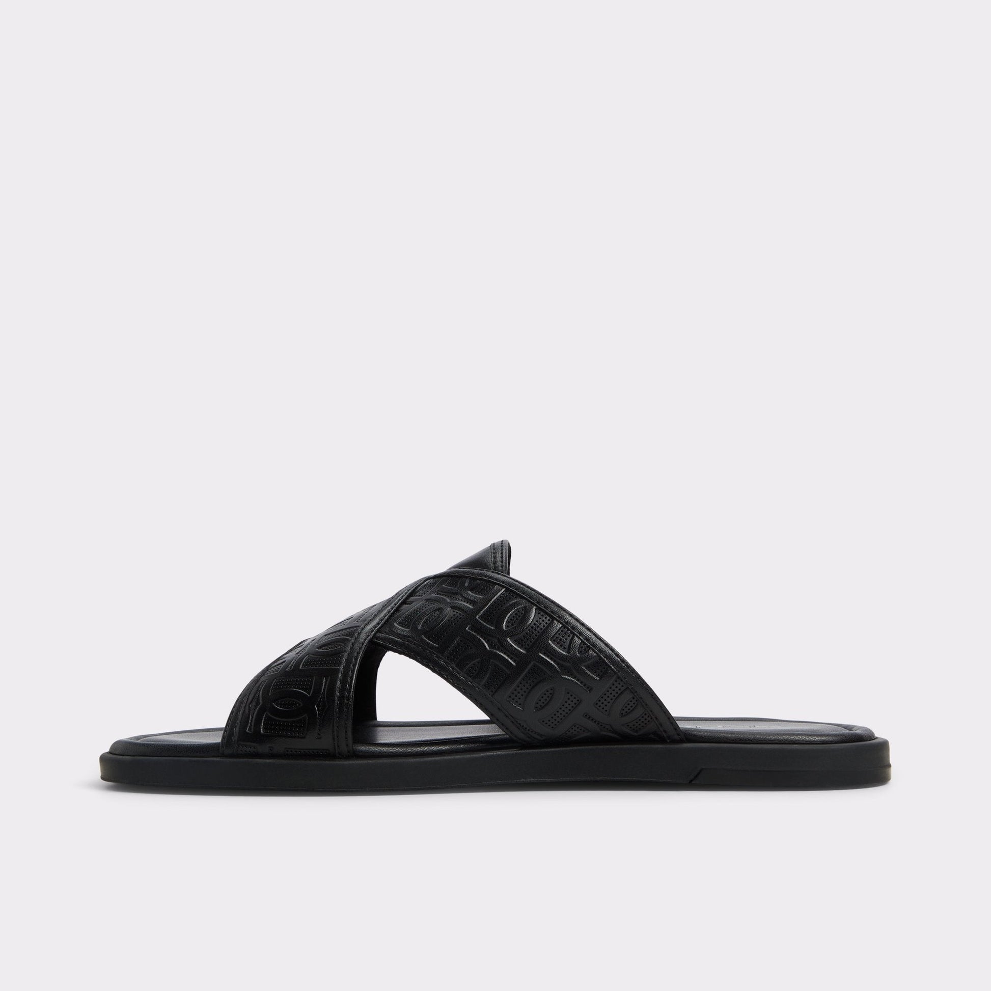 Olino Open Black Men's Slides - Slide sandal - Open black
