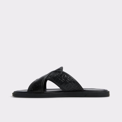 Olino Open Black Men's Slides - Slide sandal - Open black