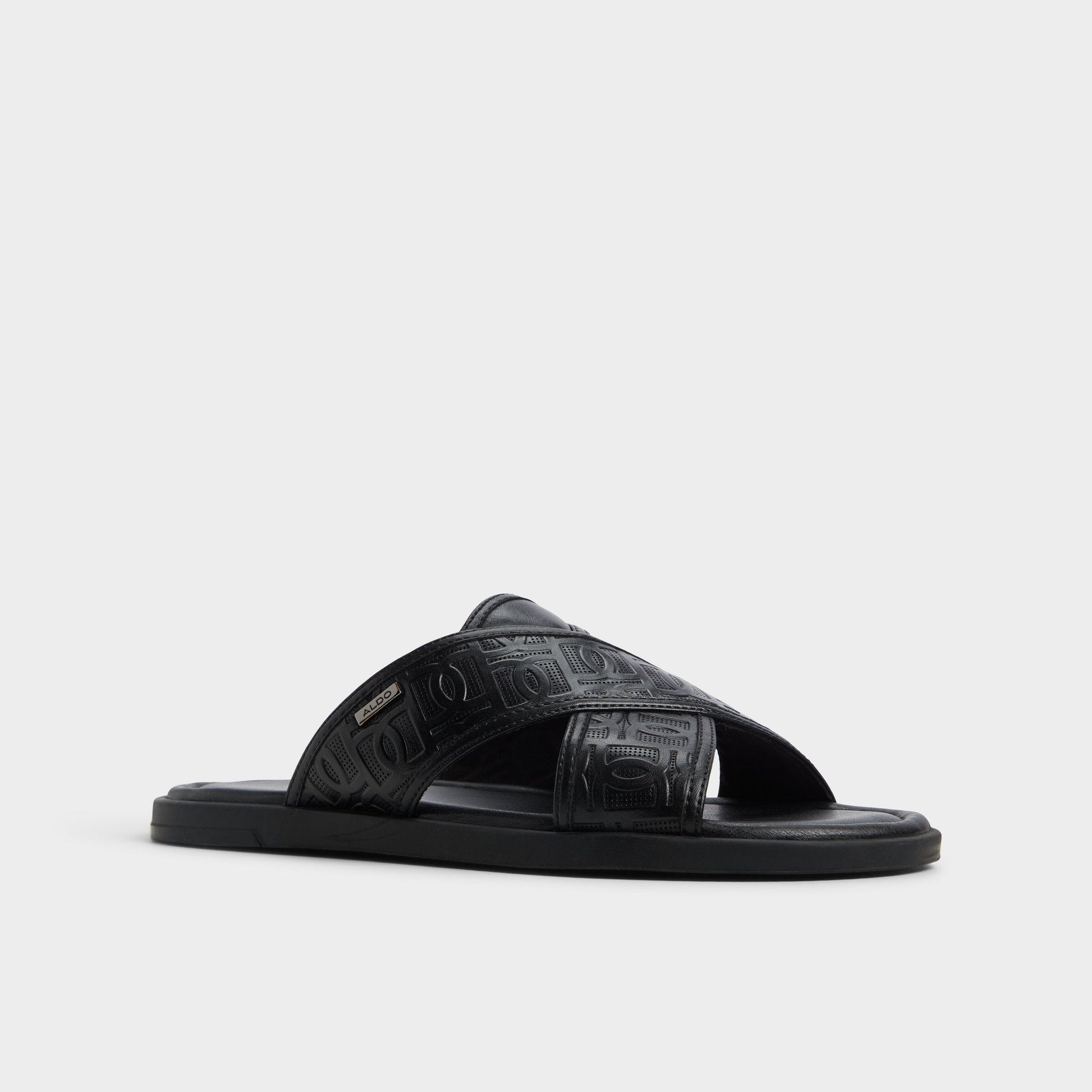 Olino Open Black Men's Slides - Slide sandal - Open black