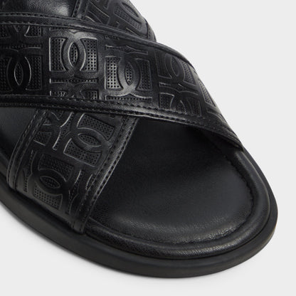 Olino Open Black Men's Slides - Slide sandal - Open black