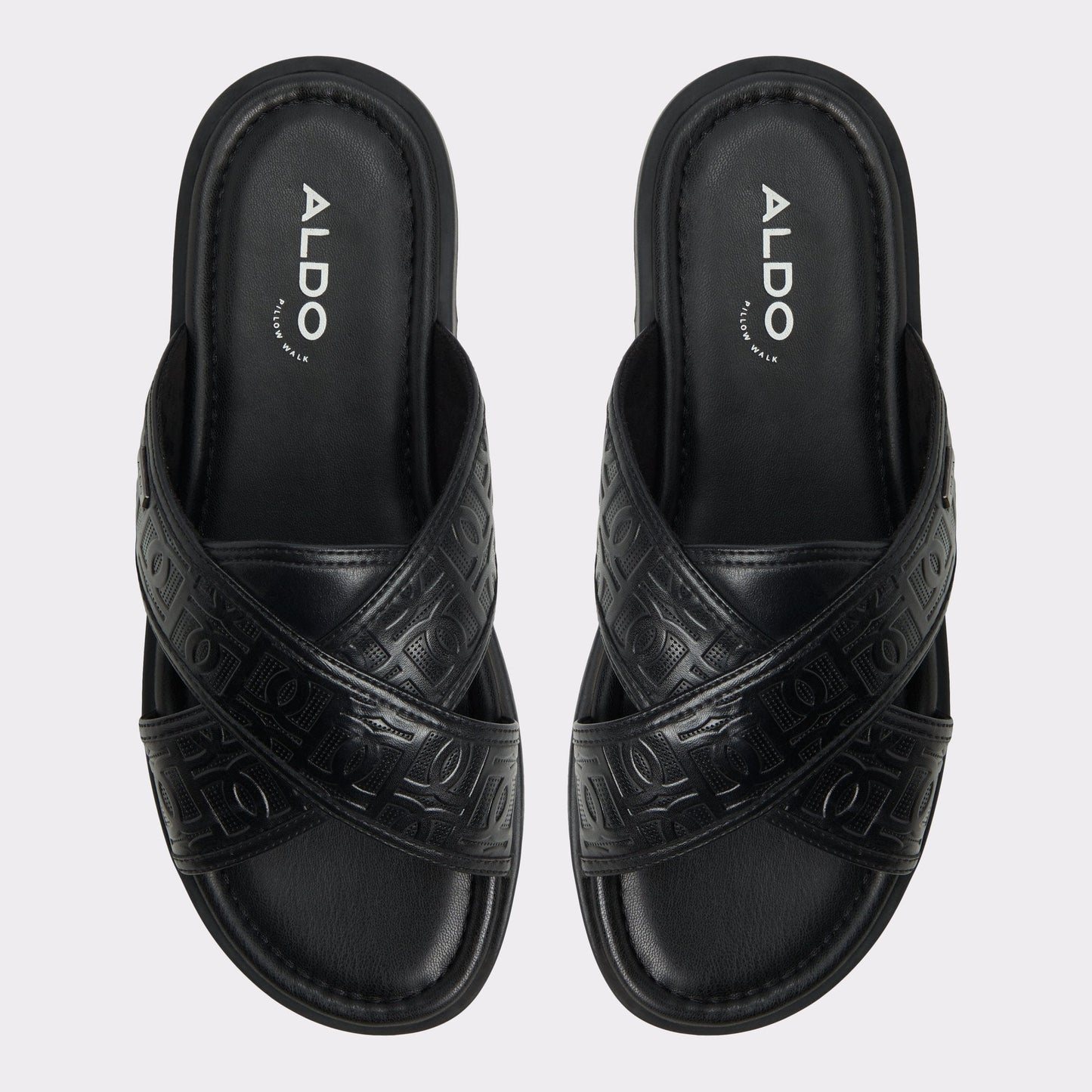 Olino Open Black Men's Slides - Slide sandal - Open black