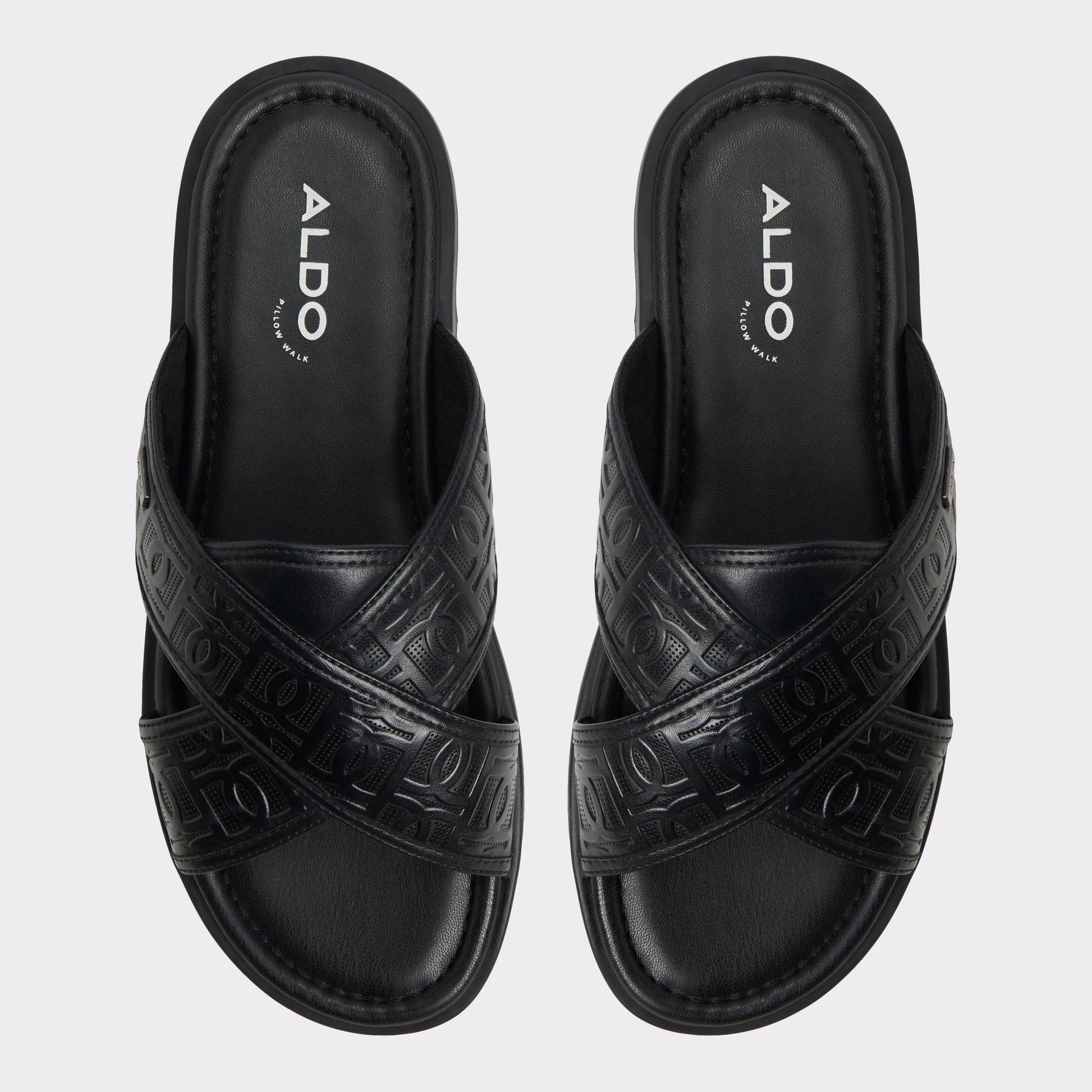 Olino Open Black Men's Slides - Slide sandal - Open black