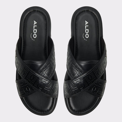 Olino Open Black Men's Slides - Slide sandal - Open black