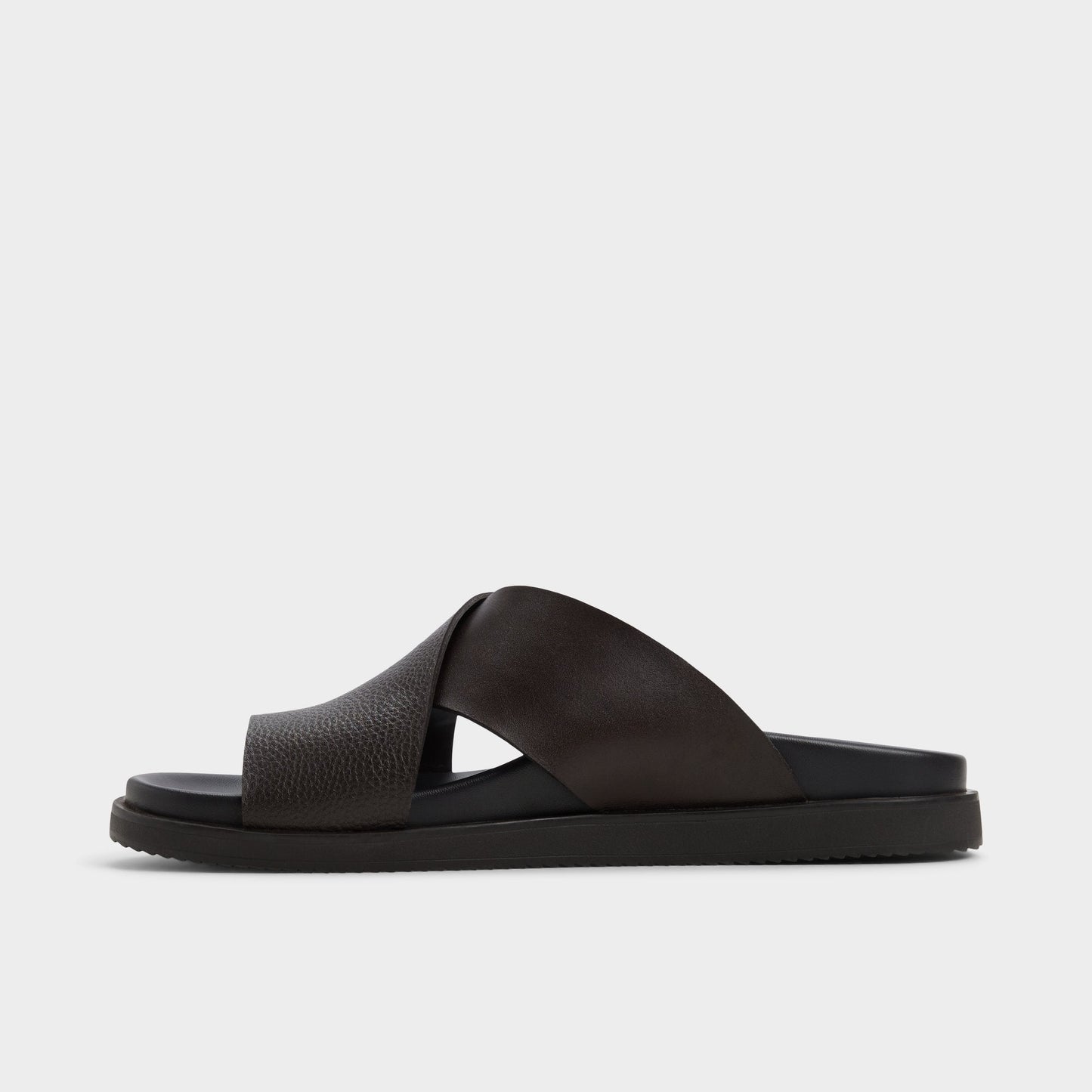 Darley Dark Brown Men's Sandals & Slides - Strappy flat sandal - Dark brown