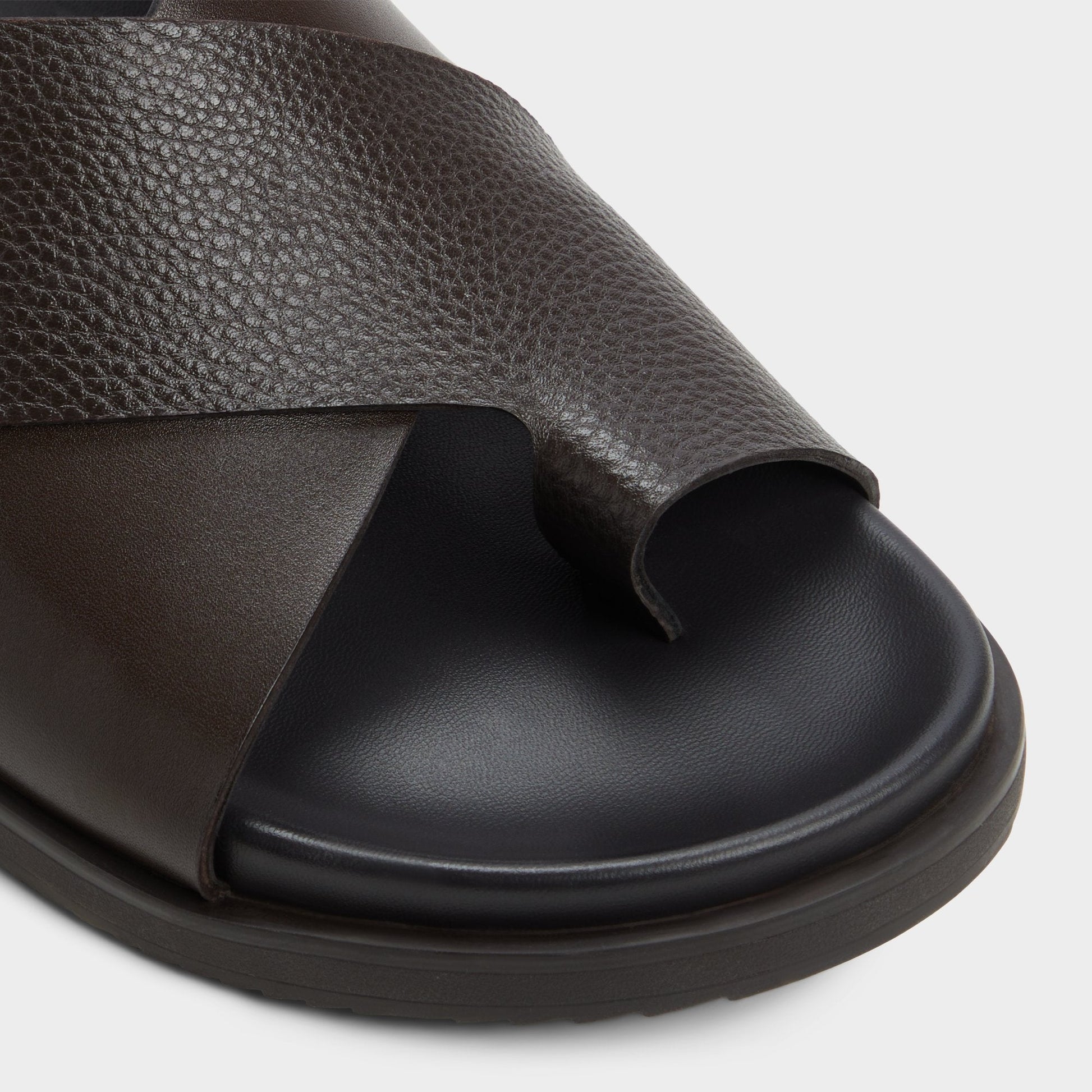 Darley Dark Brown Men's Sandals & Slides - Strappy flat sandal - Dark brown