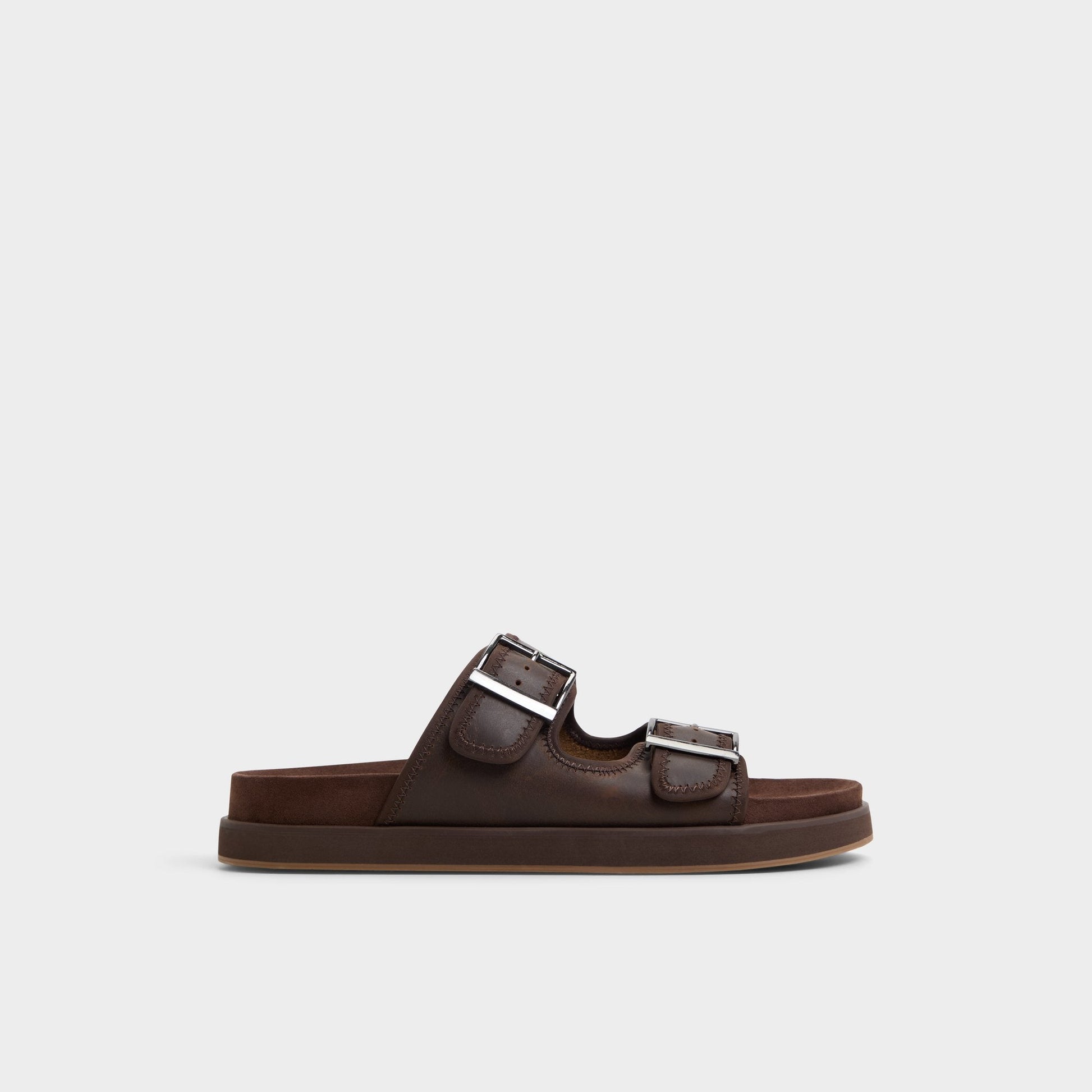 Sunnyside Dark Brown Men's Slides - Slide sandal - Dark Brown