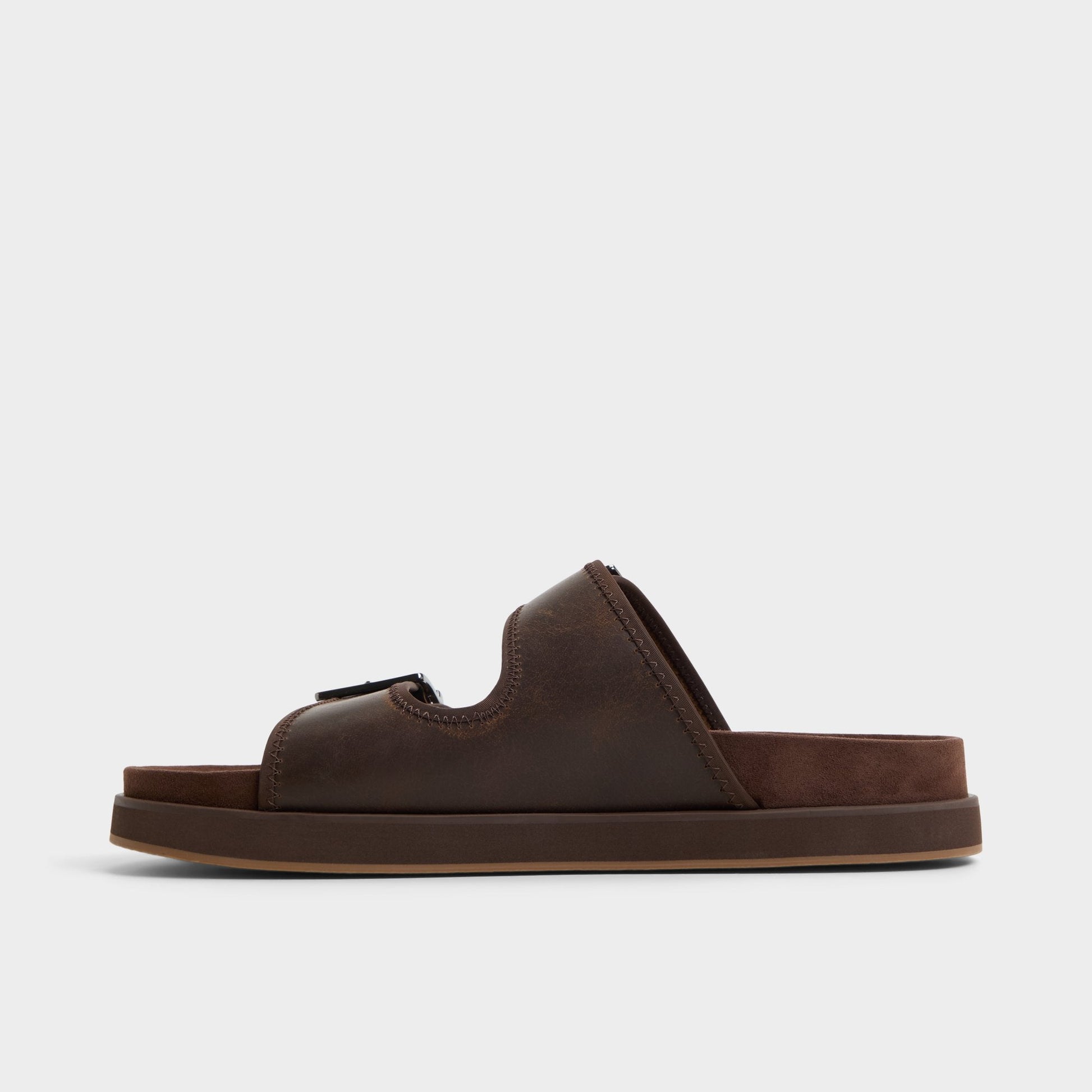 Sunnyside Dark Brown Men's Slides - Slide sandal - Dark Brown