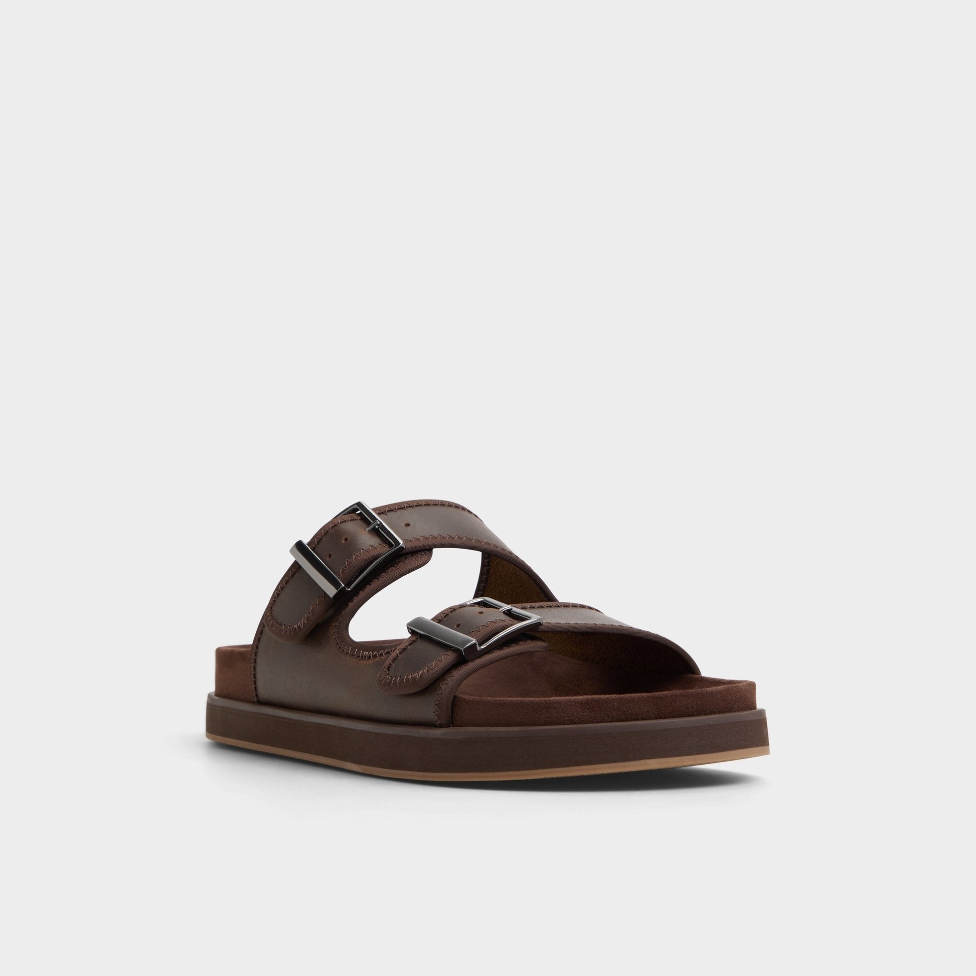 Sunnyside Dark Brown Men's Slides - Slide sandal - Dark Brown