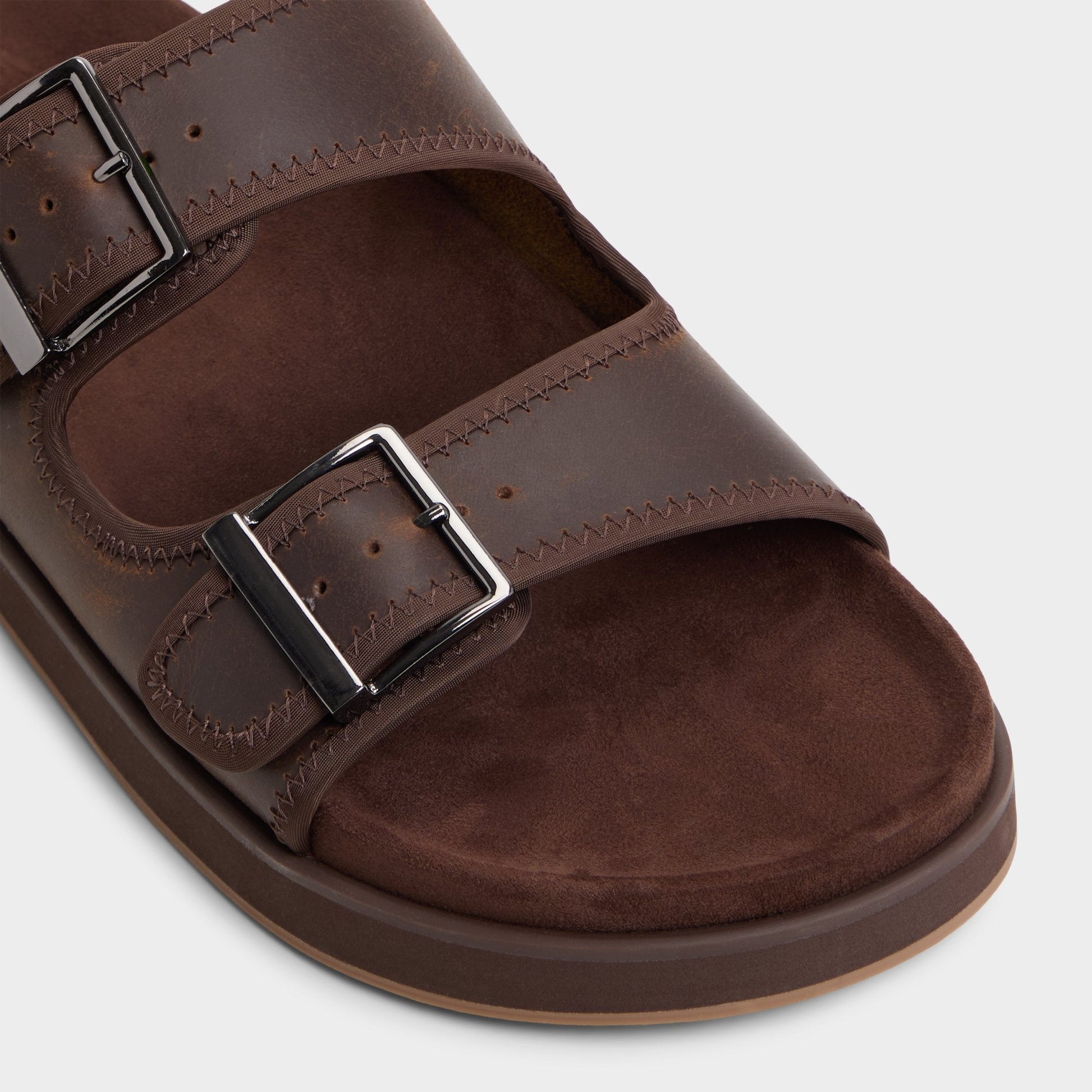 Sunnyside Dark Brown Men's Slides - Slide sandal - Dark Brown