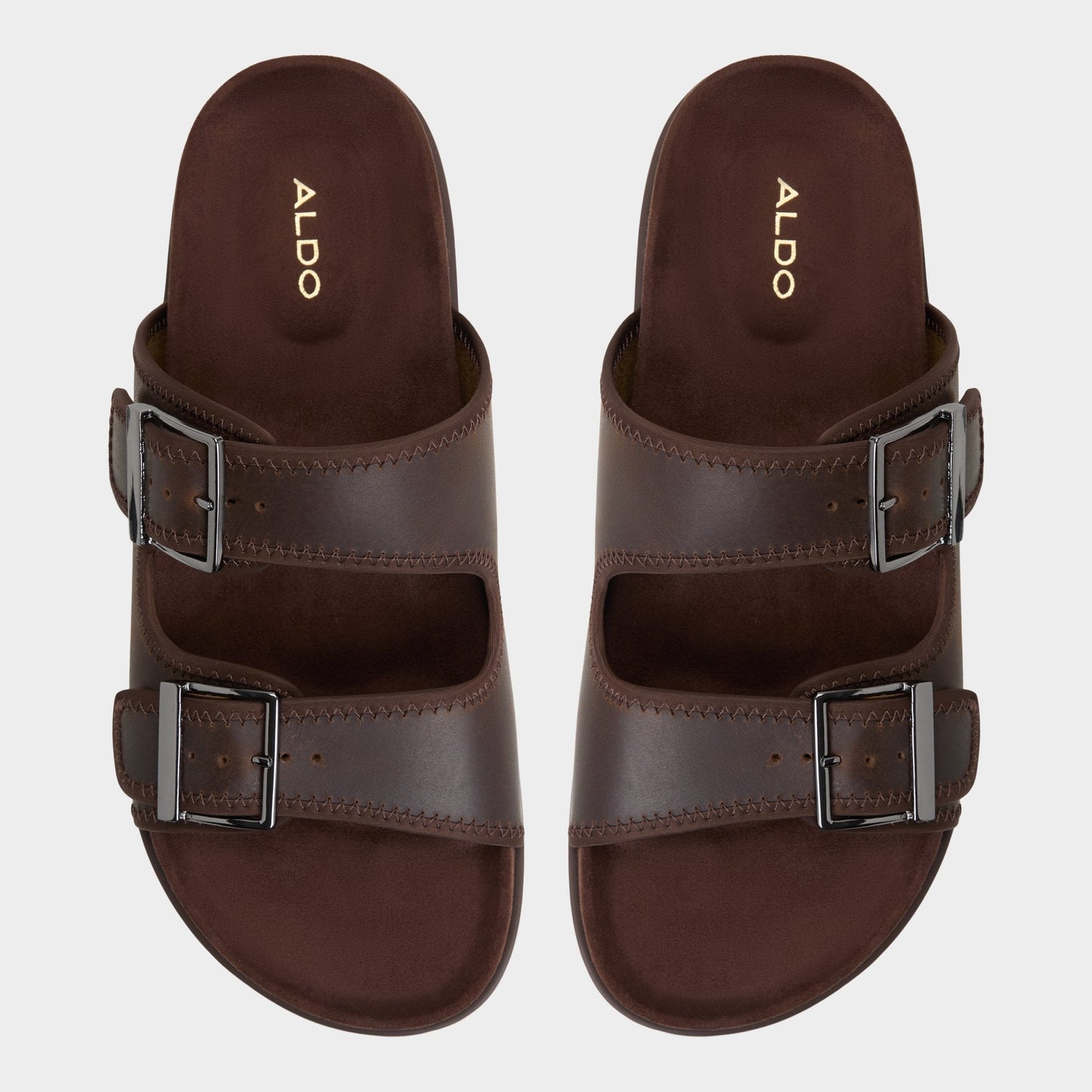 Sunnyside Dark Brown Men's Slides - Slide sandal - Dark Brown