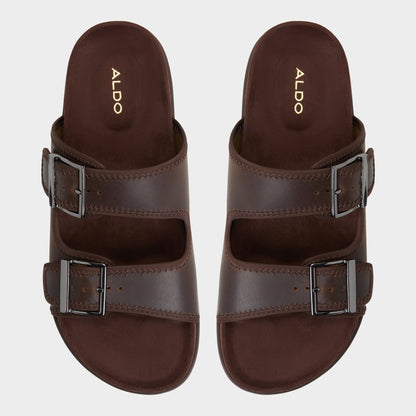 Sunnyside Dark Brown Men's Slides - Slide sandal - Dark Brown