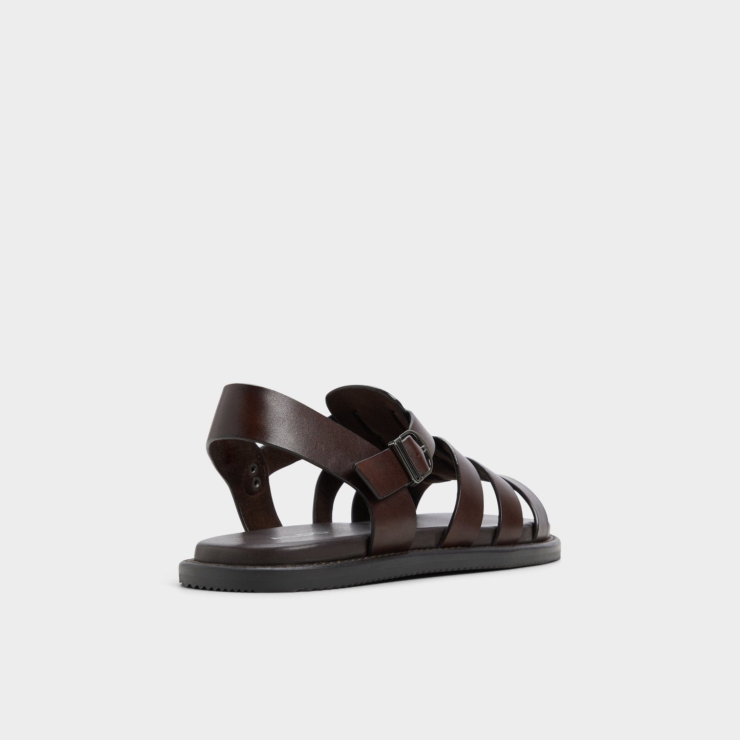 Warley Dark Brown Men's Sandals & Slides - Strappy flat sandal - Dark Brown