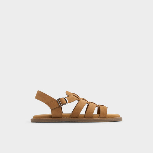 Warley Camel Men's Sandals & Slides - Strappy flat sandal - Camel