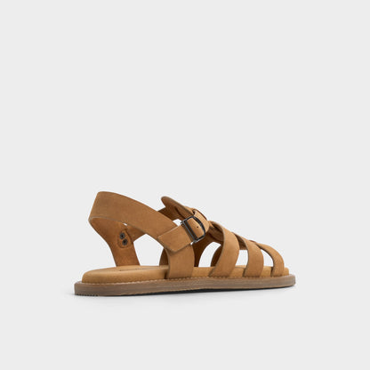 Warley Camel Men's Sandals & Slides - Strappy flat sandal - Camel
