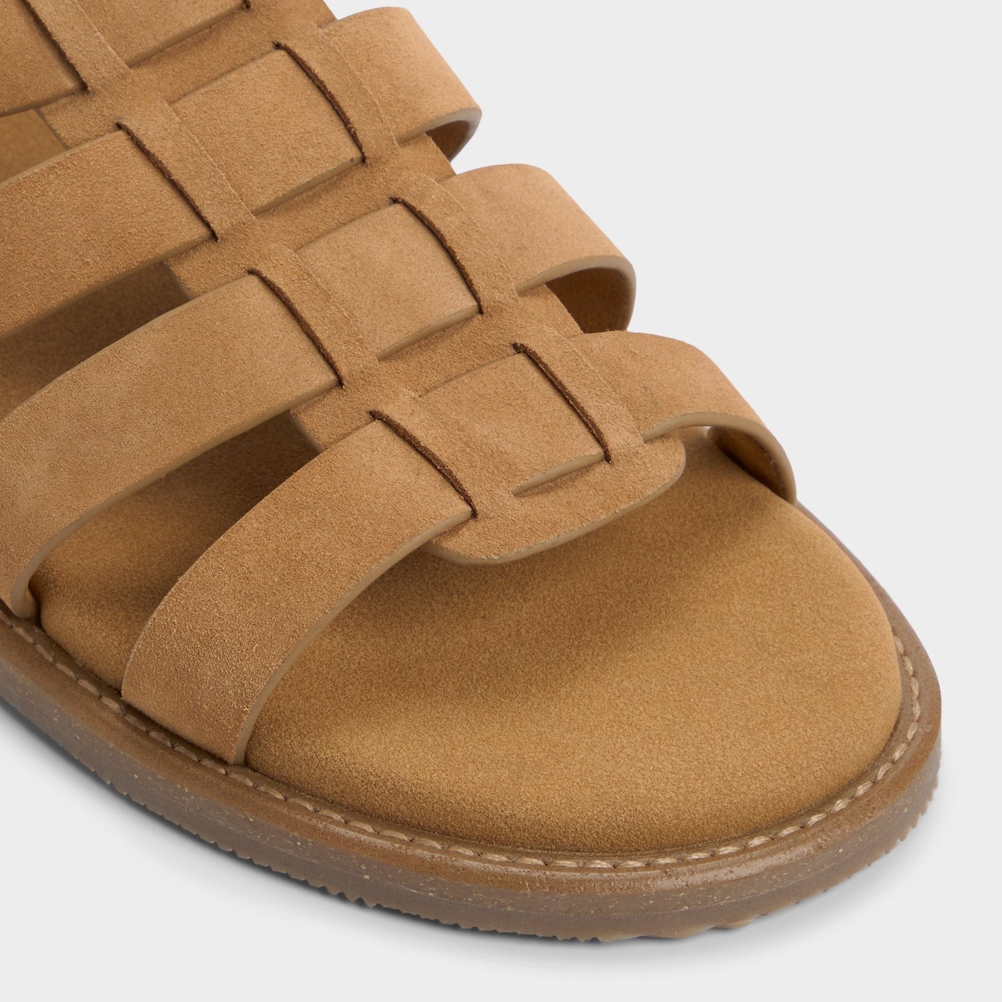 Warley Camel Men's Sandals & Slides - Strappy flat sandal - Camel
