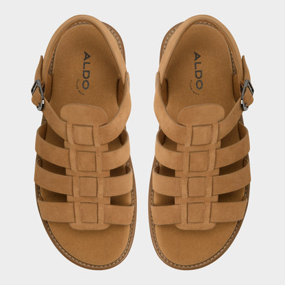 Warley Camel Men's Sandals & Slides - Strappy flat sandal - Camel