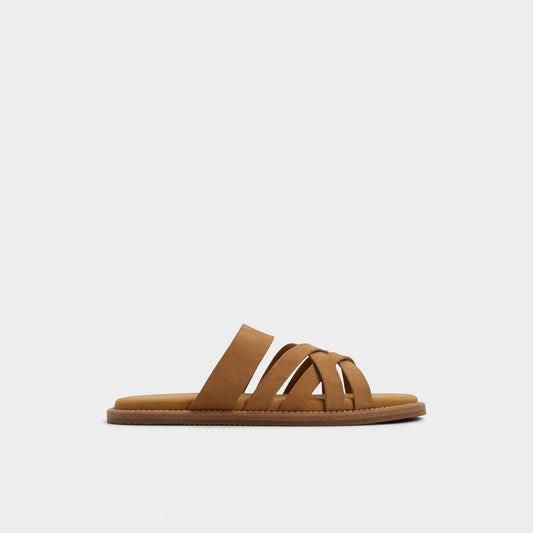 Haniff Camel Men's Sandals & Slides - Strappy flat sandal - Camel