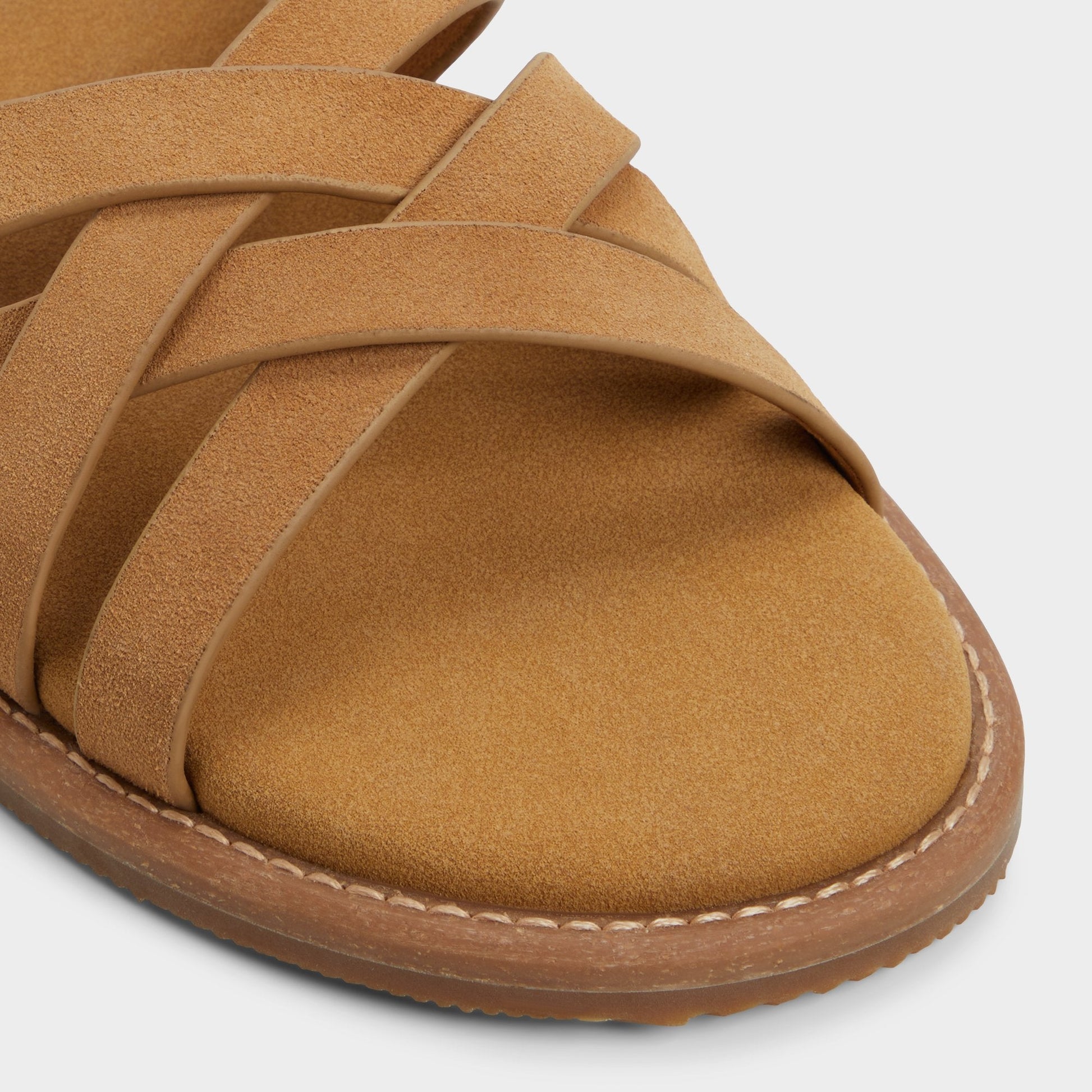 Haniff Camel Men's Sandals & Slides - Strappy flat sandal - Camel