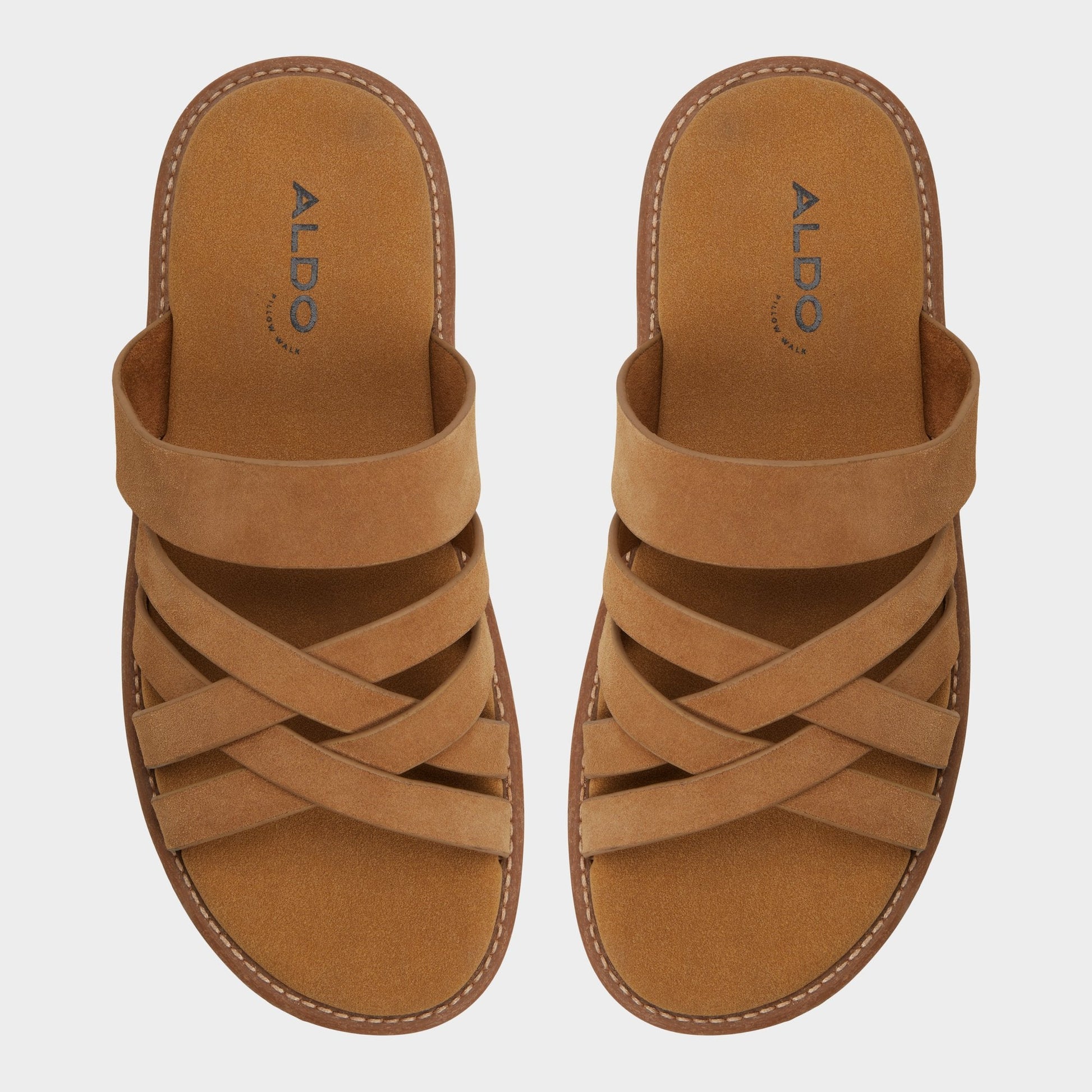 Haniff Camel Men's Sandals & Slides - Strappy flat sandal - Camel